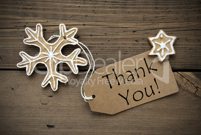 Thank You Tag with Christmas Decoration