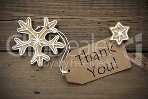 Thank You Tag with Christmas Decoration