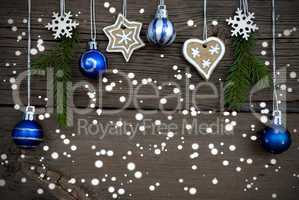 Winter Decorated Christmas Background with Snow