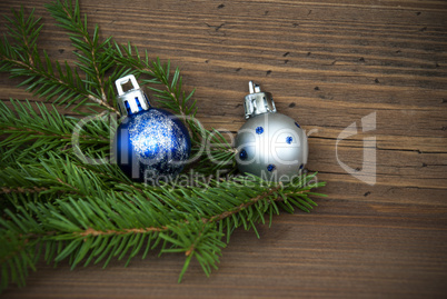 Christmas Background with Fir Tree Branches and Christmas Balls