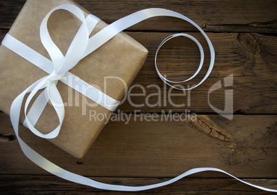 Gift With White Ribbon