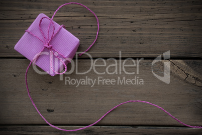 Purple Gift With Ribbon