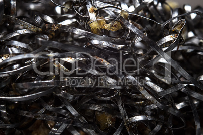 Photo of dirty iron shavings