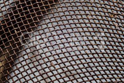 Photo of the rusty iron mesh