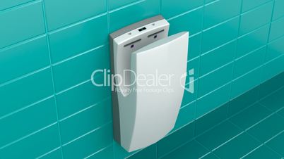 Vertical hand dryer