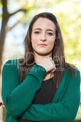 Woman portrait in autumn park