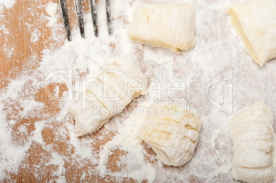 making fresh Italian potato gnocchi