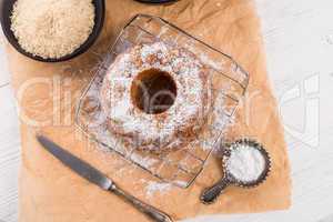 gluten-free cake with rice flour and kaymak