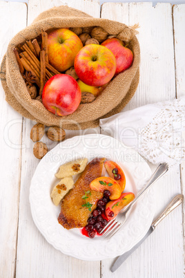 Duck breast with cranberry