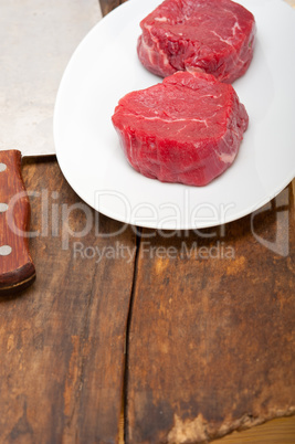 raw beef filet mignon