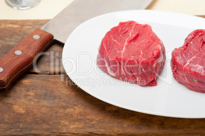 raw beef filet mignon