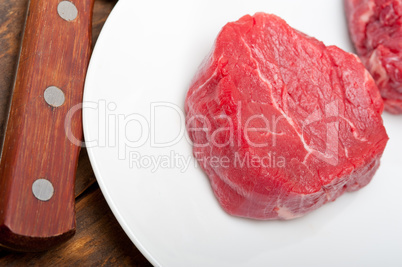 raw beef filet mignon