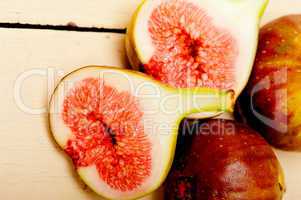 fresh figs on a rustic table