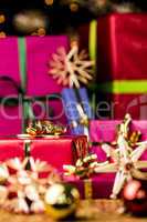 Red Gift Box with Golden Bow.