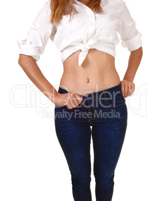 Stomach of young woman.