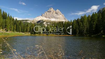 idyllic mountain lake and tre cime de lavaredo wide 11528