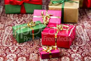 Gifts in Red, Green and Gold