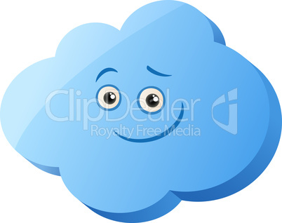 funny cloud cartoon illustration