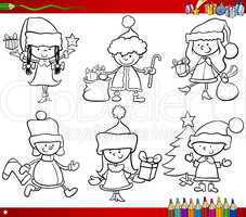 christmas themes children coloring page
