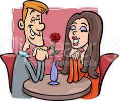 couple in love cartoon illustration