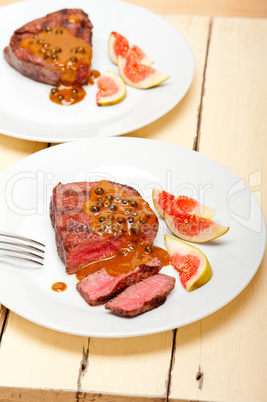 green peppercorn beef filet mignon