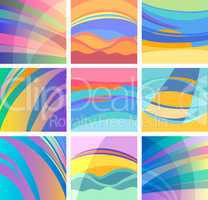background abstract pastel design set
