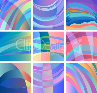 background smooth abstract design set