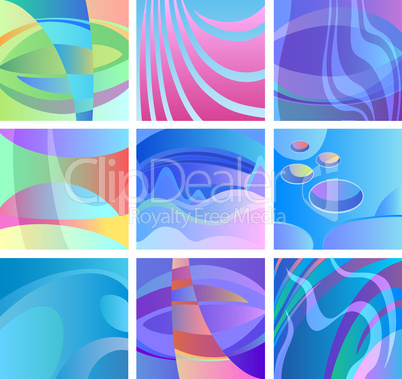 background glow abstract design set