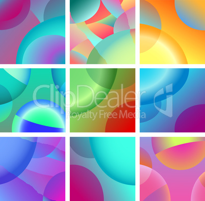 background abstract glow design set