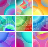 background abstract glow design set