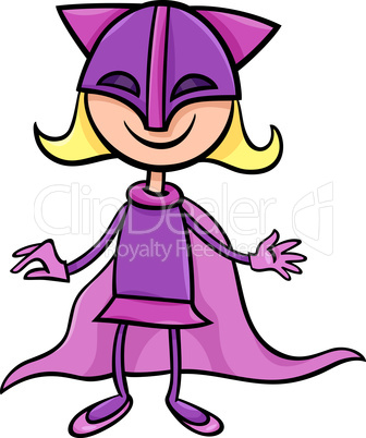 superhero girl cartoon illustration