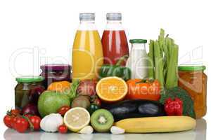 Früchte, Gemüse, Obst, Lebensmittel und Saft Getränk