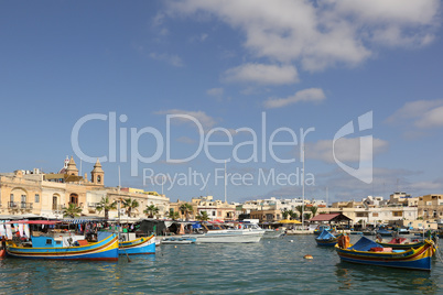 Hafen von Marsaxlokk auf der Insel Malta