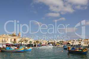 Hafen von Marsaxlokk auf der Insel Malta