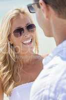 Man Woman Couple In Sunglasses on Beach