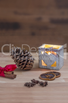 Fir Cone and Candle