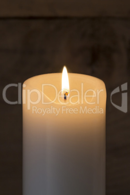 Candle on wooden Background