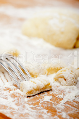 making fresh Italian potato gnocchi