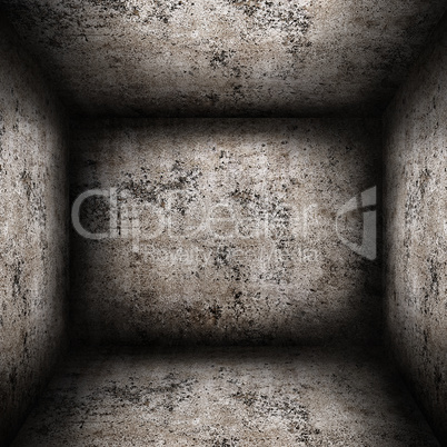 Empty concrete room in a grunge style
