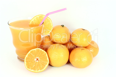 Ripe mandarines with juice