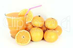 Ripe mandarines with juice