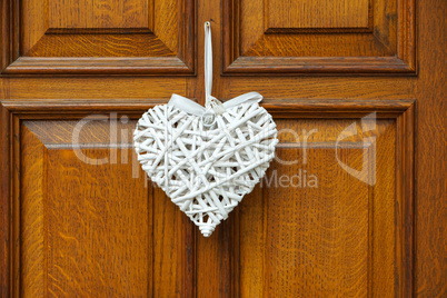 White Heart on wooden Door