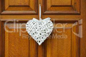 White Heart on wooden Door