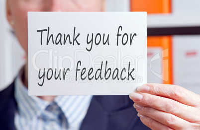 Thank you for your feedback