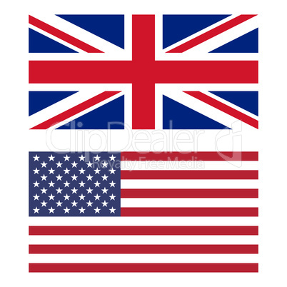 Flag of United Kingdom and United States