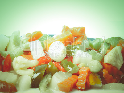 Retro look Mixed vegetables