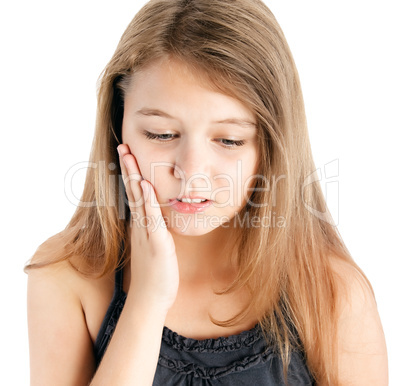 girl with toothache