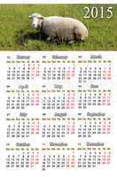 calendar for 2015 year with sheep