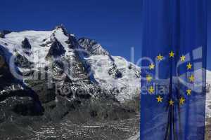 Großglockner mit EU-Fahne