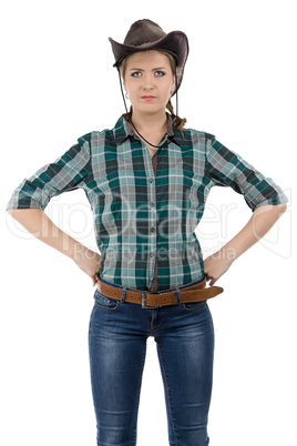 Photo of serious cowgirl